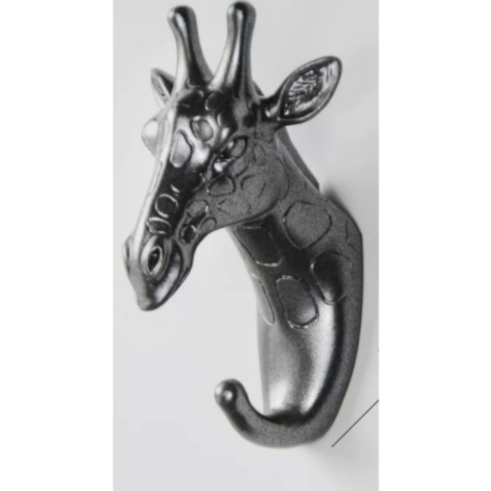 🧡5 ⭐ rated🧡METALLIC BLACK GIRAFFE Shaped wall hook